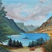 St Mary Lake, Montana Art Print