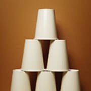 Stacked Cups Art Print