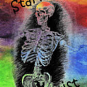 Starving Artist Illustration Skeleton Joke Or Truth Art Print