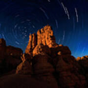 Stary Trails At Red Canyon Art Print