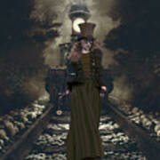 Station Mistress Steampunk Art Print