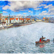 Stavanger Harbour Ii Art Print