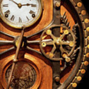 Steampunk - Clock - The Dial Recorder Art Print