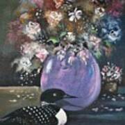 Still Life With Porcelain Loon Art Print