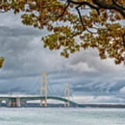 Storm Brewing At The Bridge Art Print