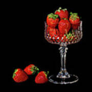 Strawberries And Crystal Art Print