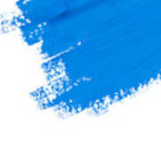 Stroke Blue Paint Brush Art Print