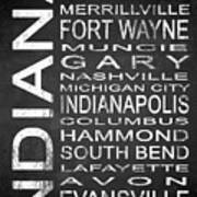 Subway Indiana State 1 Art Print