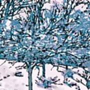 Sudden Snow In Blue Art Print
