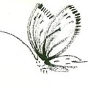 Sumi Butterfly - Symbol Art Print
