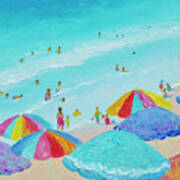 Sun, Sand, Surf And Summer Breezes, Beach Scene Art Print