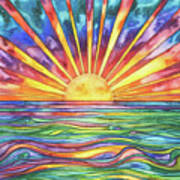 Sun Water Art Print