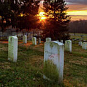 Sunrise Over Soldiers' National Cemetery Gettysburg Art Print