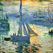 Sunrise The Sea By Claude Monet 1873 Art Print