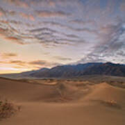 Sunset At Death Valley Dunes Art Print
