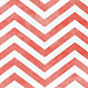 Sunset Haze Chevron Art Print