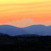 Sunset In The Blue Ridge Mountains Art Print