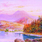 Sunset Loch Scotland Art Print