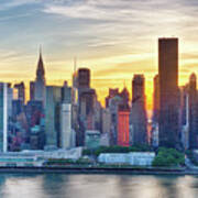 Sunset, Manhattan Art Print