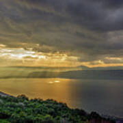 Sunset Over The Sea Of Galilee 1 Art Print