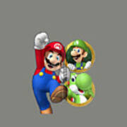 Super Mario Luigi Yoshi Mario Portraits Jigsaw Puzzle by Abe Hazel - Pixels