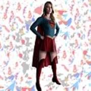Supergirl Splash Super Hero Series Art Print