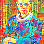 Supreme Court Justice Ruth Ginsburg Notorious Rbg In Vibrant Contemporary Mosaic 20201011 V3 Art Print
