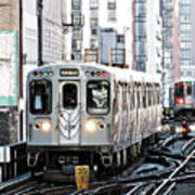 Take The 'l' Train -- Elevated Train In Chicago, Illinois Art Print