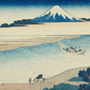 Tama River In Musashi Province, From The Series Thirty-six Views Of Mount Fuji Art Print