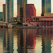 Tampa Bay Skyline Reflections And Cityscape Art Print
