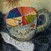 Tea Cup Collage Art Print