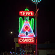 Tee Pee Curios Neon Sign Art Print