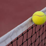 Tennis Ball Hitting The Net Art Print