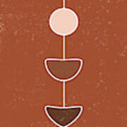 Terracotta Abstract 24 - Modern, Contemporary Art - Abstract Organic Shapes - Brown - Pendulum Art Print