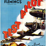 ''test Pilot'', With Clark Gable And Myrna Loy, 1938 Art Print