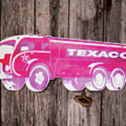 Texaco Gas Truck Sign Art Print