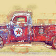 Texaco Star Truck Art Print