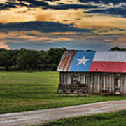 Texas Barn Art Print