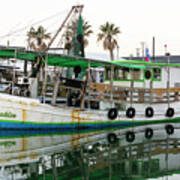 Texas Oyster Boat Art Print