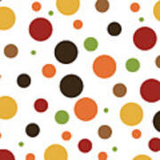 Thanksgiving Polka Dots Art Print