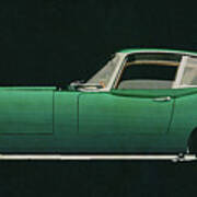 The 1960 Jaguar E Type Is The Most Beautiful Jaguar Ever Built. Art Print