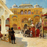 The Arrival Of Prince Humbert, The Rajah, At The Palace Of Amber Art Print