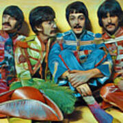The Beatles Sgt. Pepper's Lonely Hearts Club Band Painting 1967 Color Pop Art Print