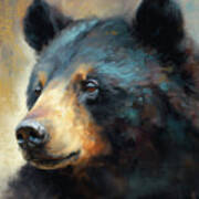 The Beautiful Black Bear Art Print