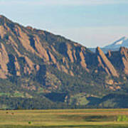 The Boulder Flatirons With Longs Peak Panorama Art Print