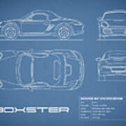 The Boxster Blueprint Art Print