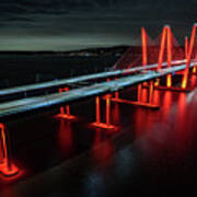 The Bridge In Red Art Print