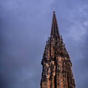 The Burned Spire Of St. Nicholas Church In Hamburg Art Print