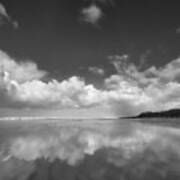 The Clouds And The Tide Black And White Art Print