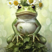 The Daisy Bullfrog Art Print